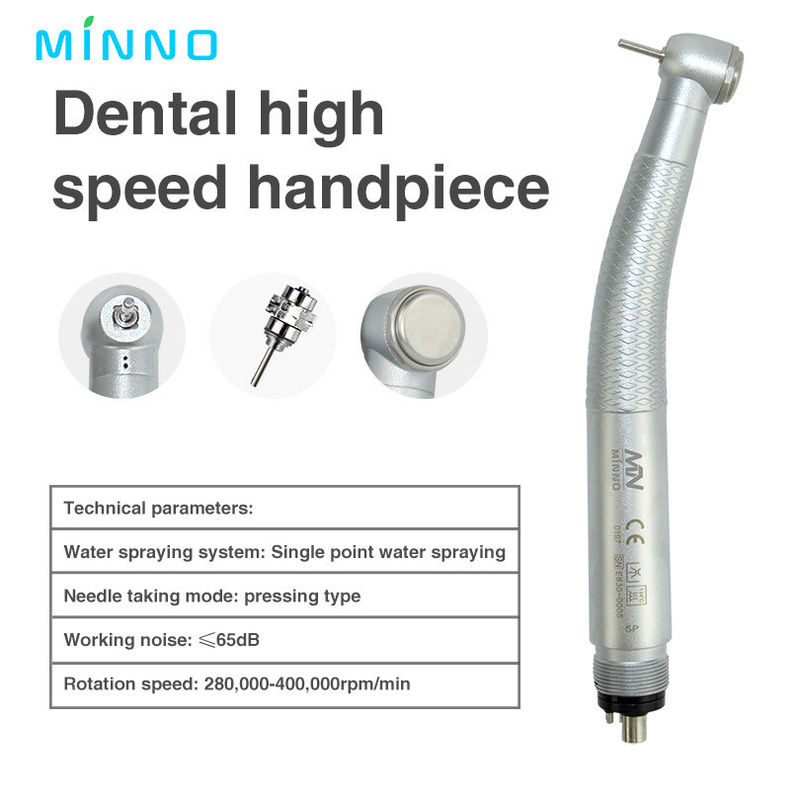4 fori Dental Handpiece ad alta velocità senza pulsante di pressione di luce