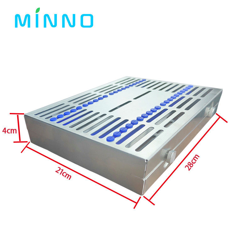 Scatola di sterilizzazione chirurgica autoclavabile dentale Scatola di sterilizzazione autoclavabile chirurgica in acciaio inossidabile Scatola di sterilizzazione autoclavabile dentale Cassetta di file Burs vassoio di disinfezione