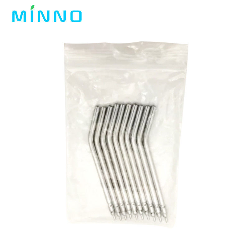 10pcs di acciaio inossidabile Dental Air Triple Syringe 3 Way Dental Air Water Spray Spray Nozzles Tips