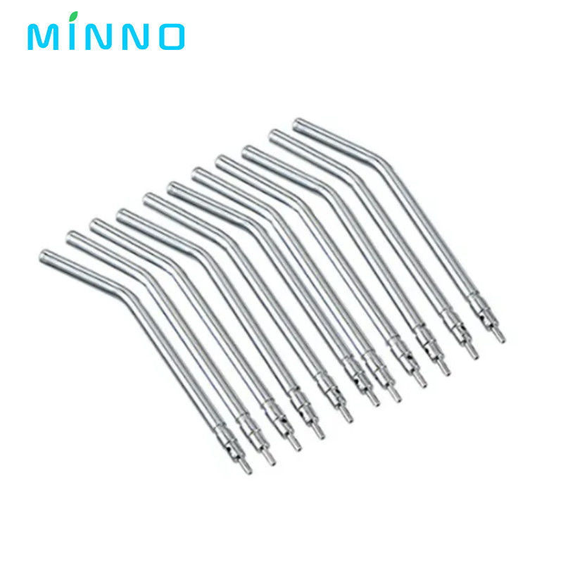 10pcs di acciaio inossidabile Dental Air Triple Syringe 3 Way Dental Air Water Spray Spray Nozzles Tips
