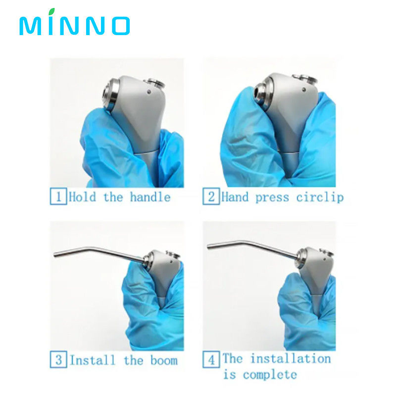 10pcs di acciaio inossidabile Dental Air Triple Syringe 3 Way Dental Air Water Spray Spray Nozzles Tips