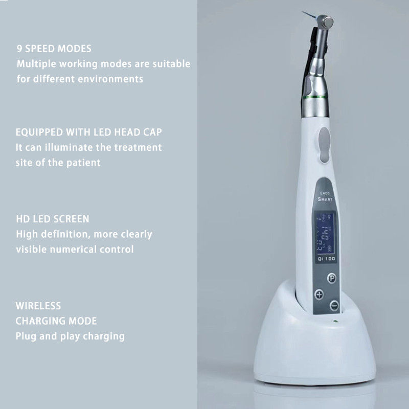 Endomotore dentistico senza fili con lampada a LED Endomotore 16: 1 angolo di contra riduzione dentale