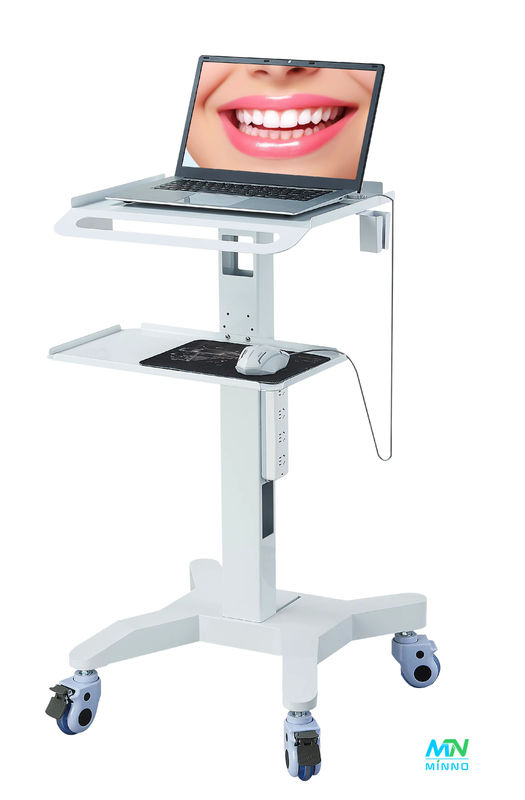 Camionetto medico apparecchiatura di laboratorio dentale ruota silenziosa porta scanner 3D orale carro mobile ospitante con presa freno Dentis