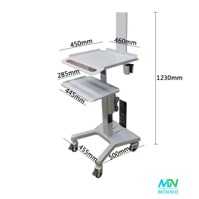 Camionetto medico apparecchiatura di laboratorio dentale ruota silenziosa porta scanner 3D orale carro mobile ospitante con presa freno Dentis