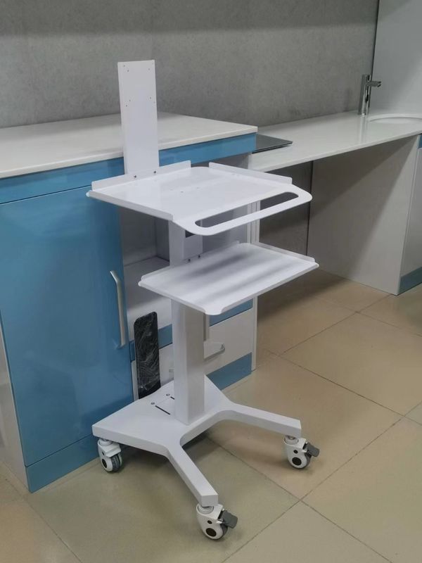 Camionetto medico apparecchiatura di laboratorio dentale ruota silenziosa porta scanner 3D orale carro mobile ospitante con presa freno Dentis