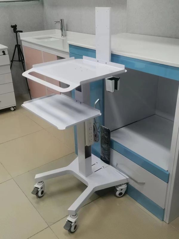 Camionetto medico apparecchiatura di laboratorio dentale ruota silenziosa porta scanner 3D orale carro mobile ospitante con presa freno Dentis