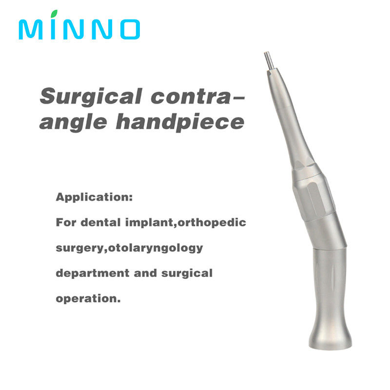 Dental Handpiece a bassa velocità con LED Fibra ottica Acciaio inossidabile velocità in aumento Contra angolo Spray Acqua Medicale