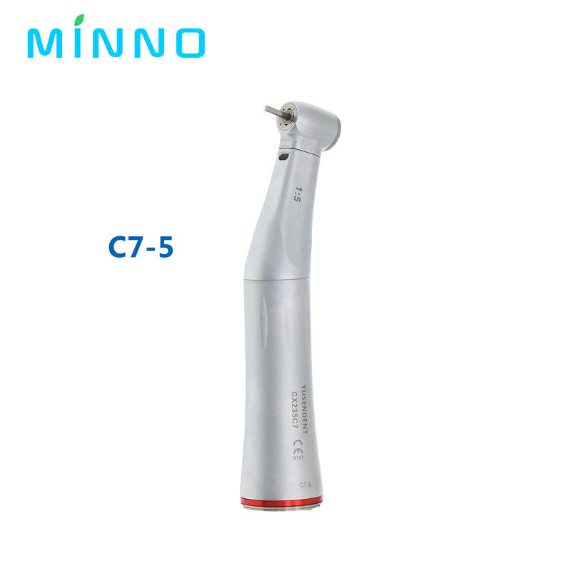 Dental 1/5 Handpiece a bassa velocità aumento anello rosso contra angolo spruzzo d'acqua interno per motore di tipo E